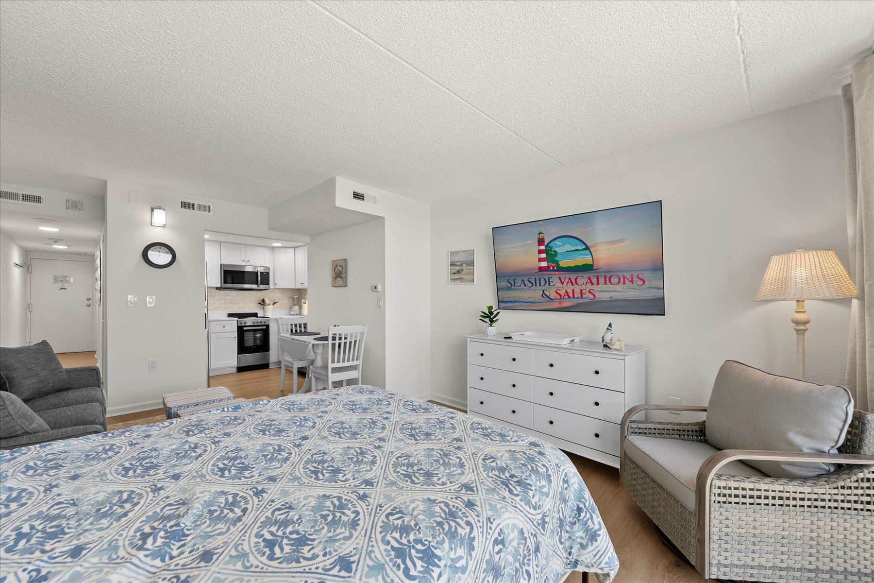Catch up on your favorite shows right from the comfort of the bed.