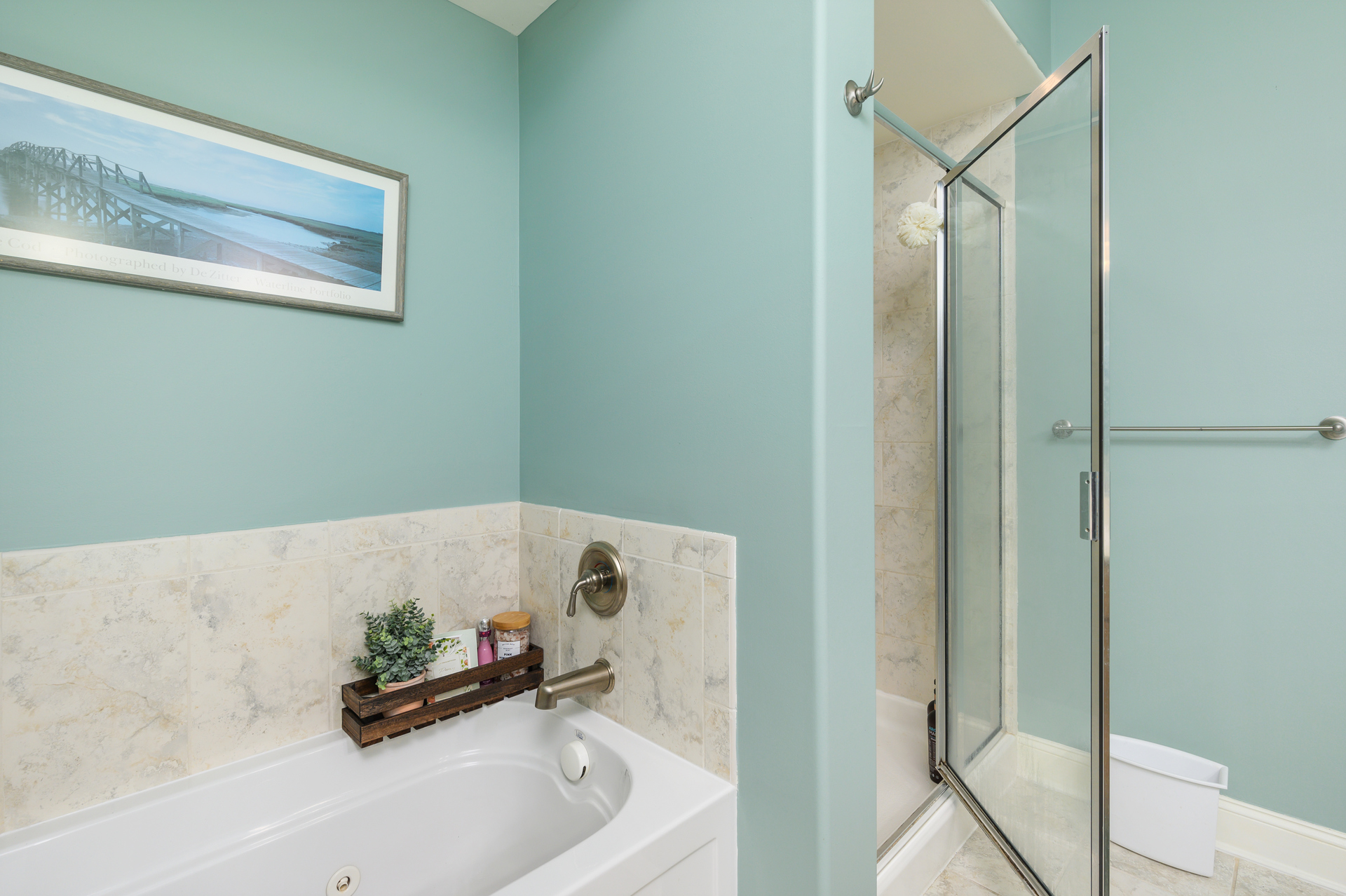 Master Bath also has a Walk-in Shower.