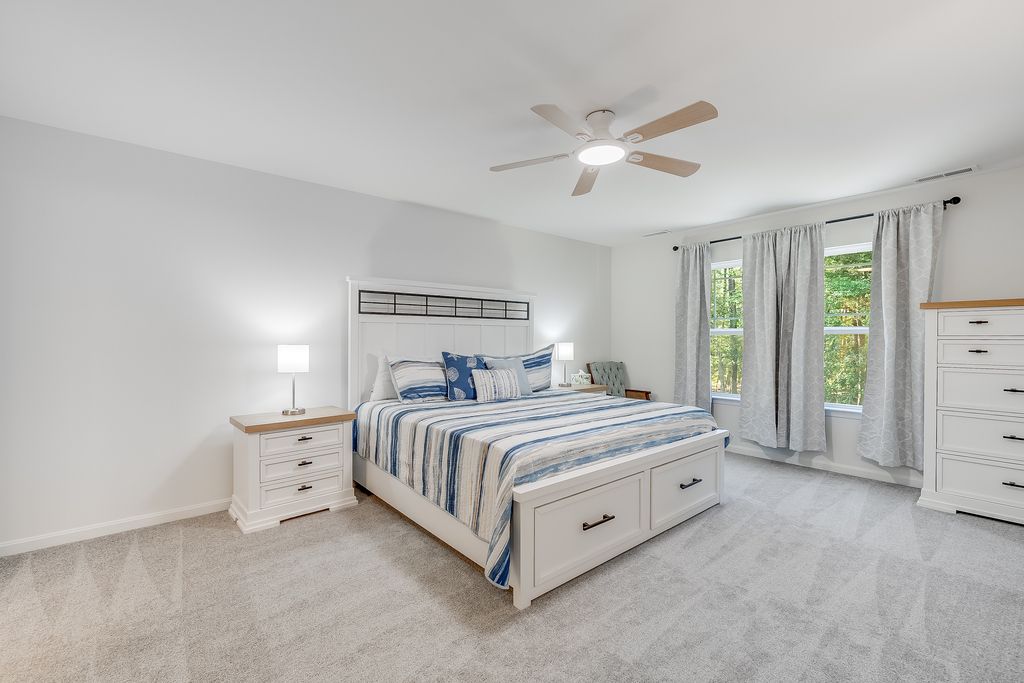 Paws and Relax has 4 Bedrooms upstairs, and 2 Full Baths.