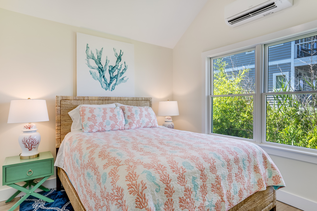 Next door, Bedroom 2 has a comfy Queen Bed.