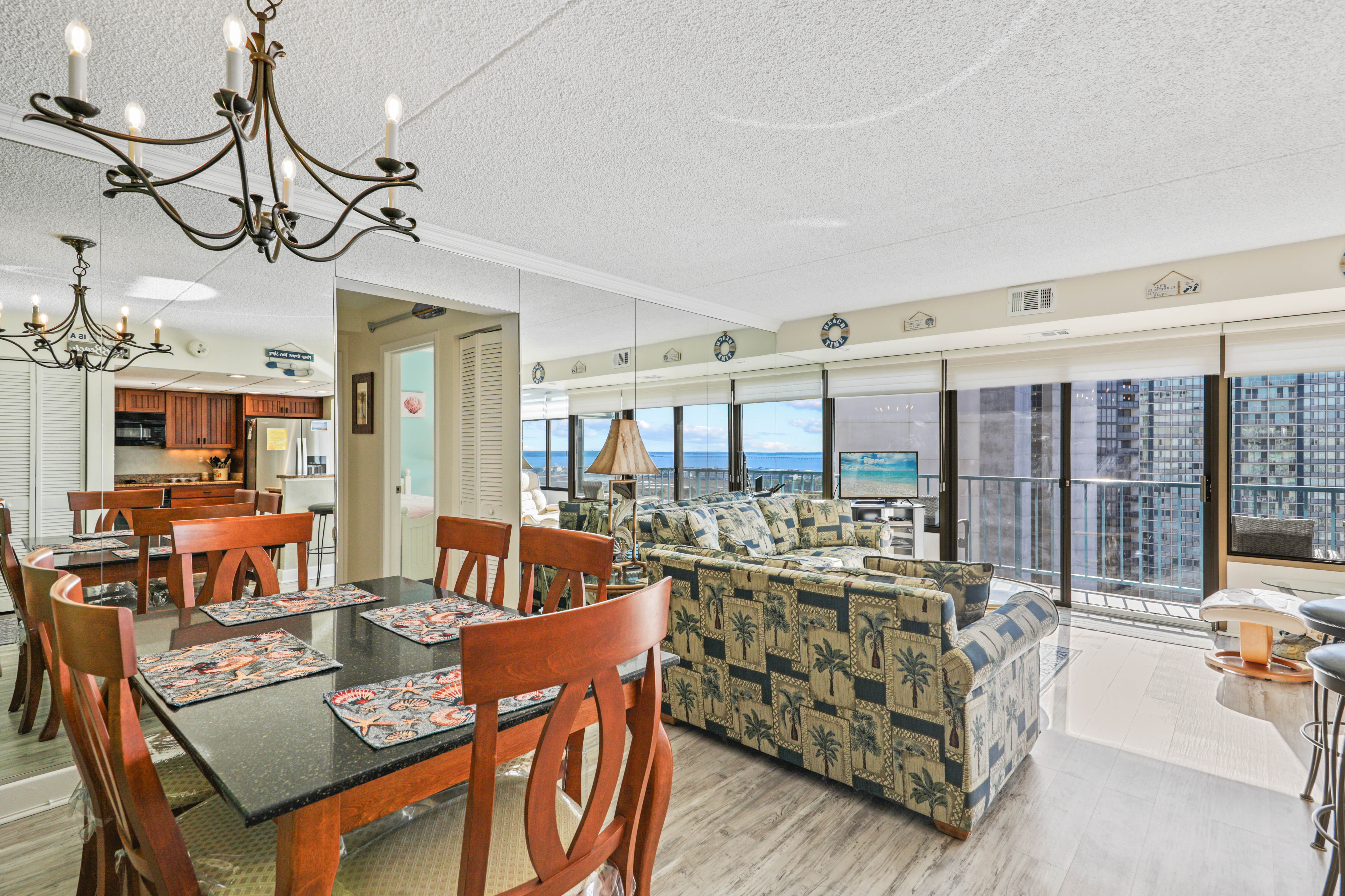 Cool Coastal Colors and lovely Flooring reminiscent of a stroll on the Boardwalk.
