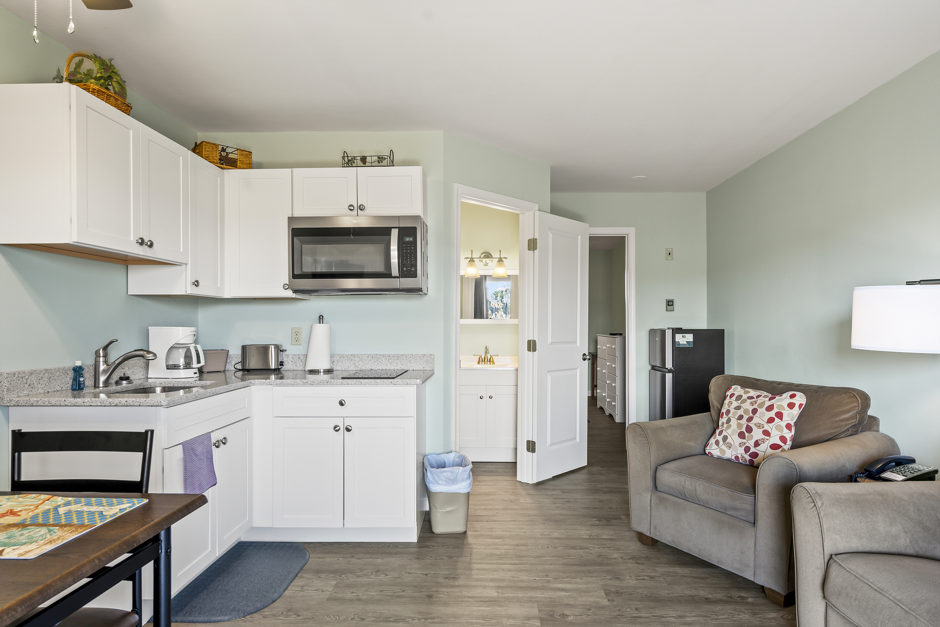 Fresh Paint, New Flooring, and New Furnishings!