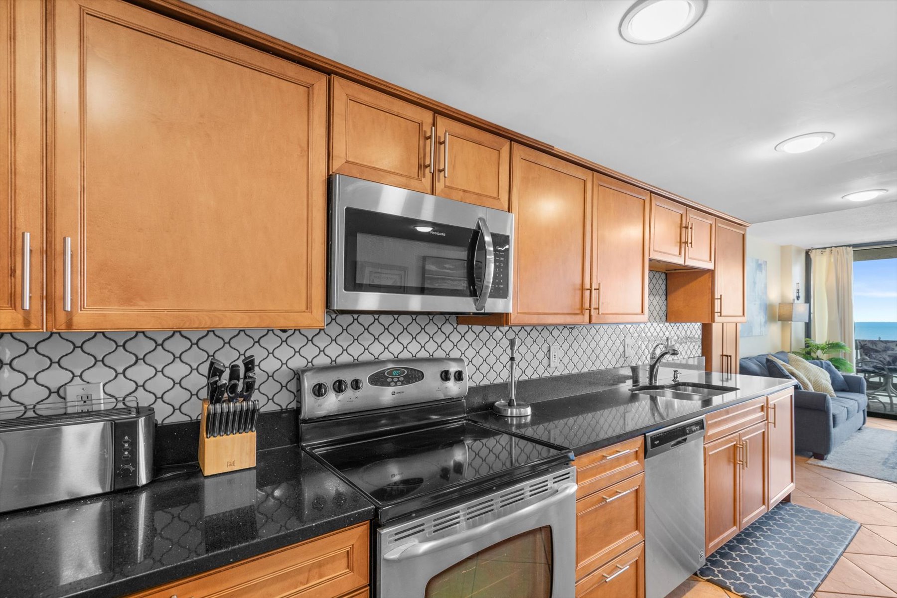 Well stoked kitchen will delight the chef in your family.