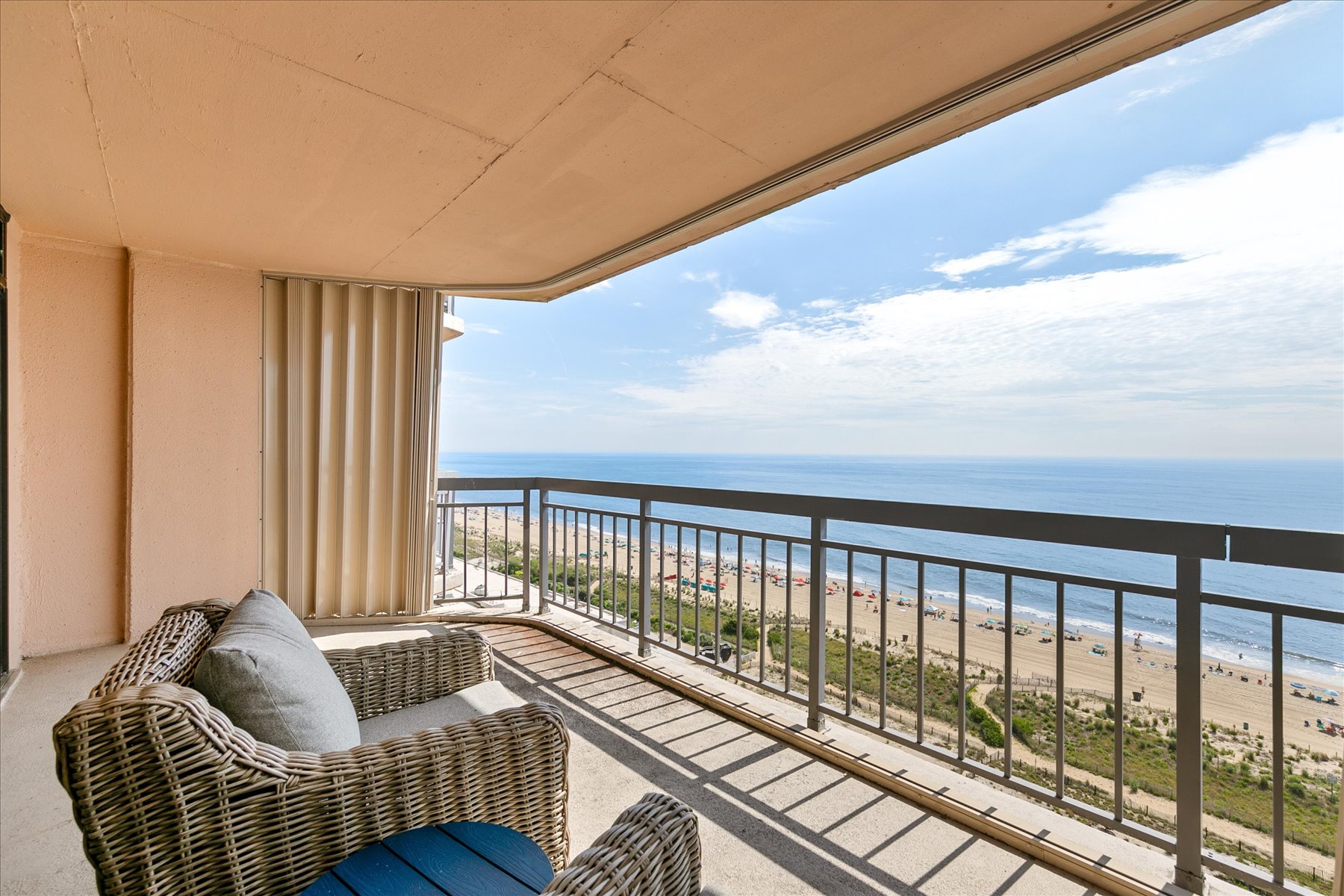 Watch the Sunrise on the Spacious Balcony.