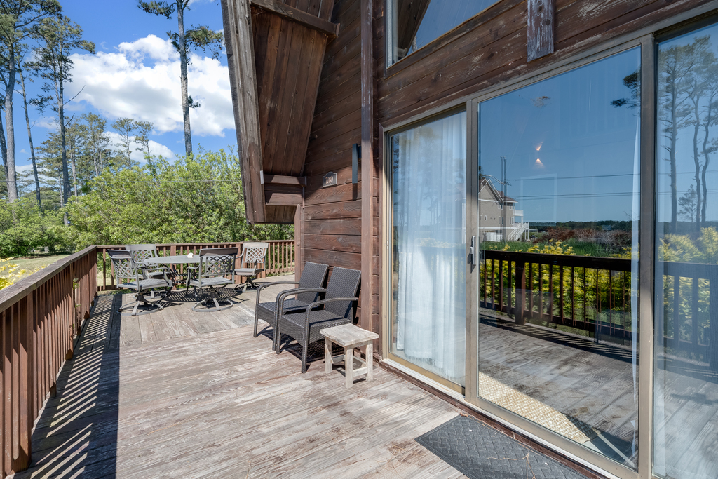 You can hear the roar of the Ocean from the Deck on a breezy day!