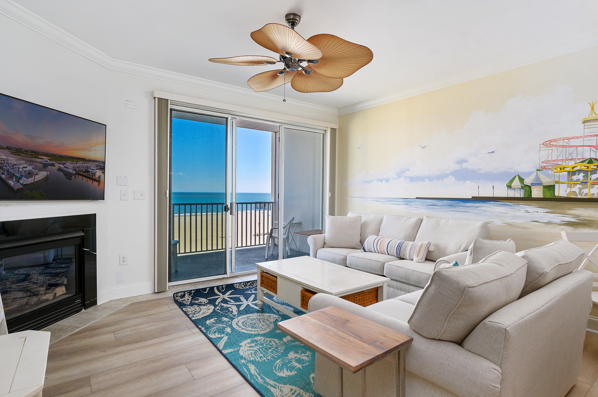 Relax and melt into the new furniture. Watch a movie or just relish in the glory of Mother Ocean!