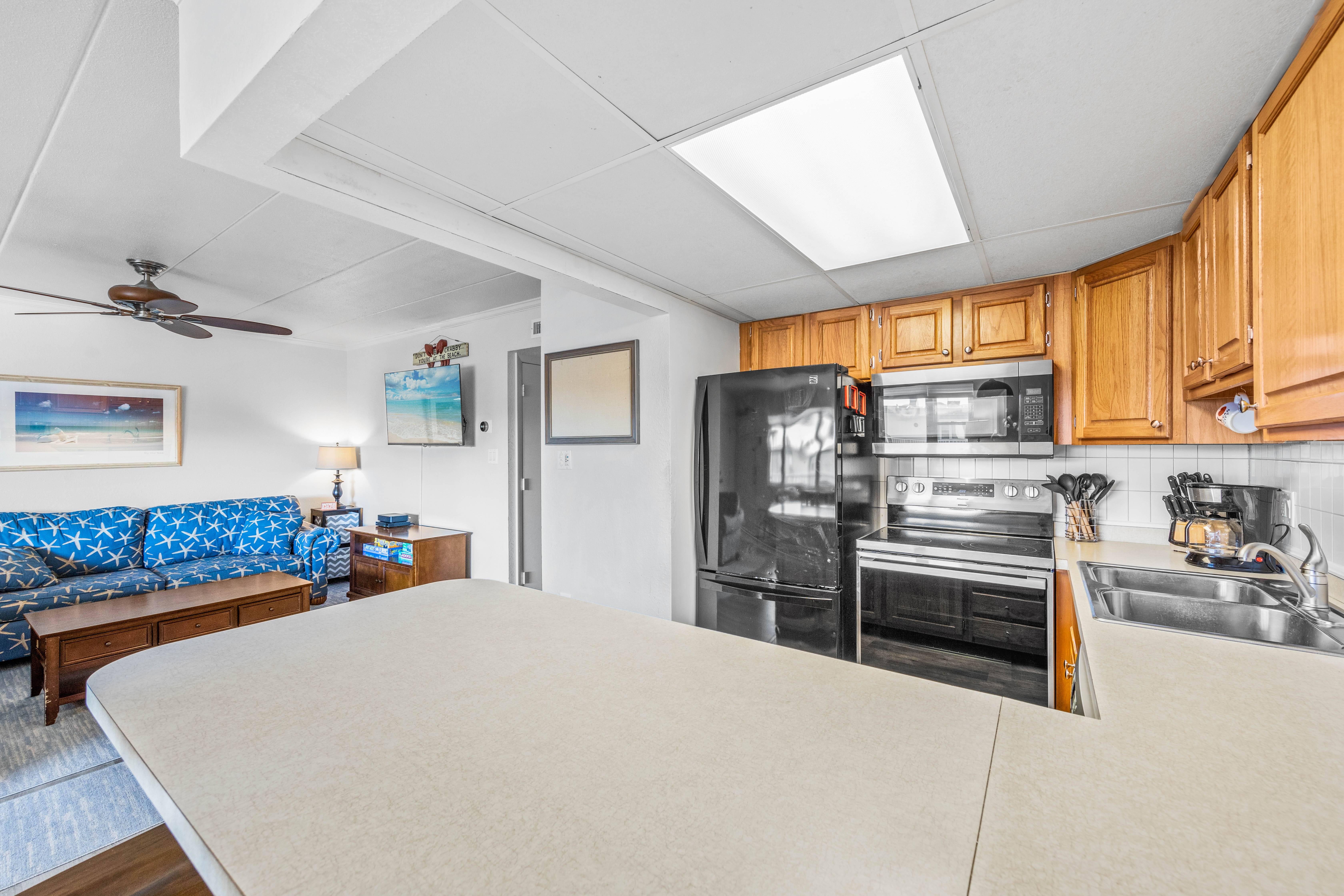 Plenty of counter space to create some delicious meals.