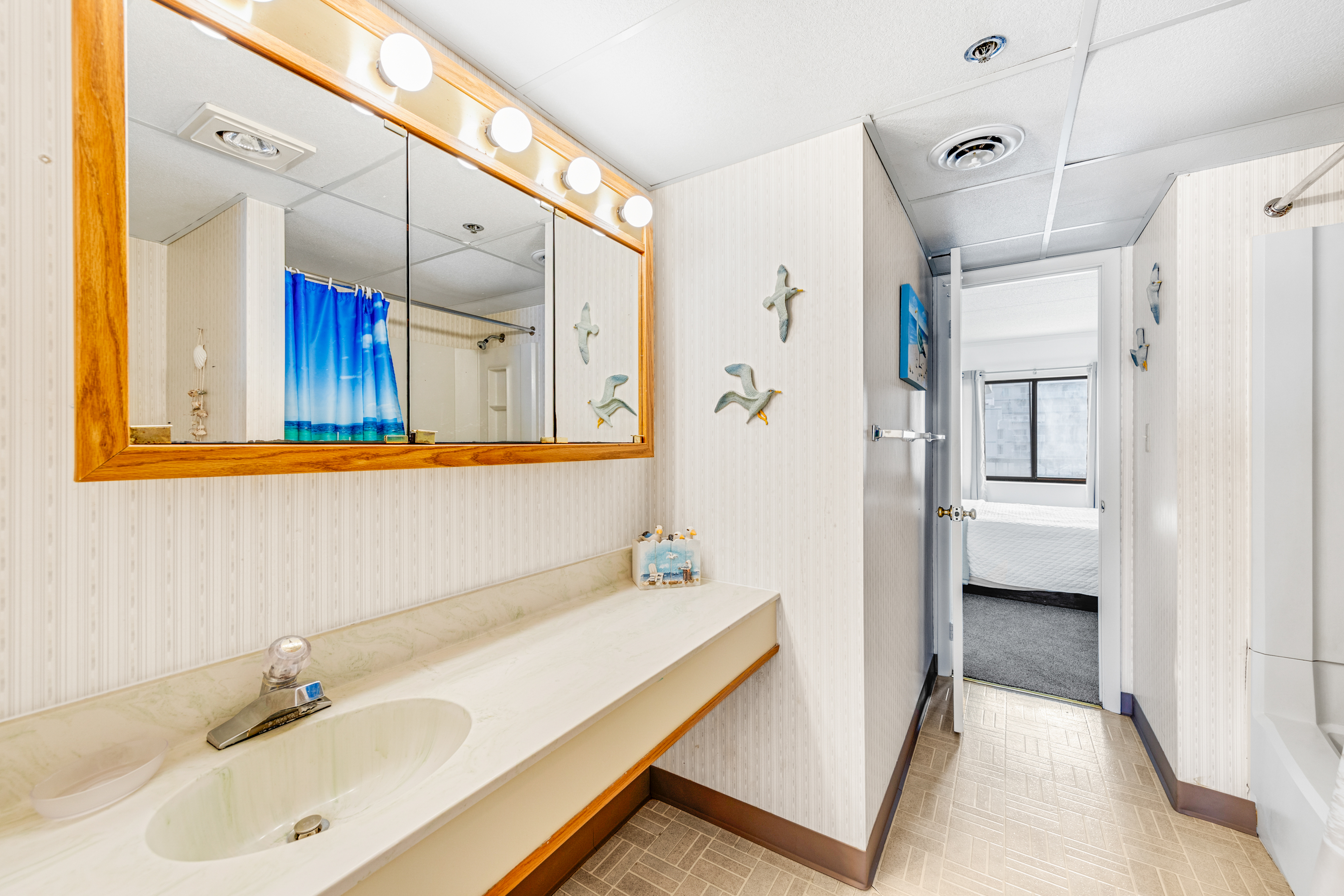 The perfect space to freshen up after a fun filled beach day.