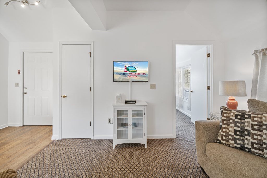 Enjoy Cable TV and cool AC.