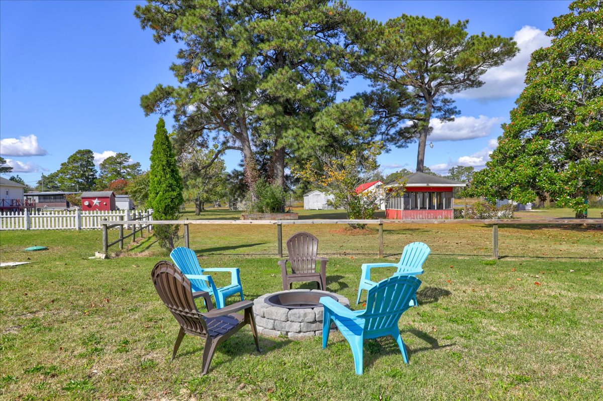 Share stories of the day's adventures around the Fire Pit.