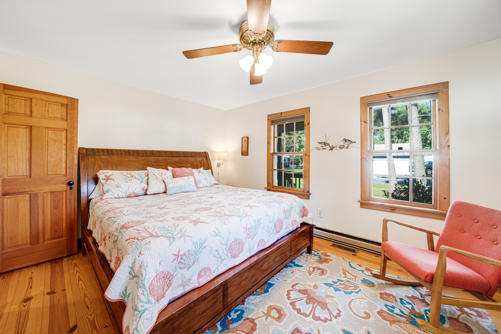 Bedroom1 is on the 1st Floor and has a comfy King Bed.