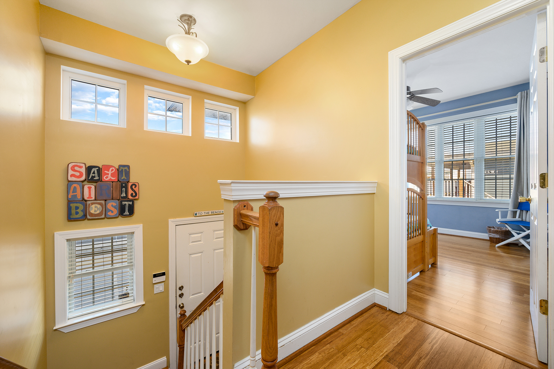 Enter into the open and well lit foyer