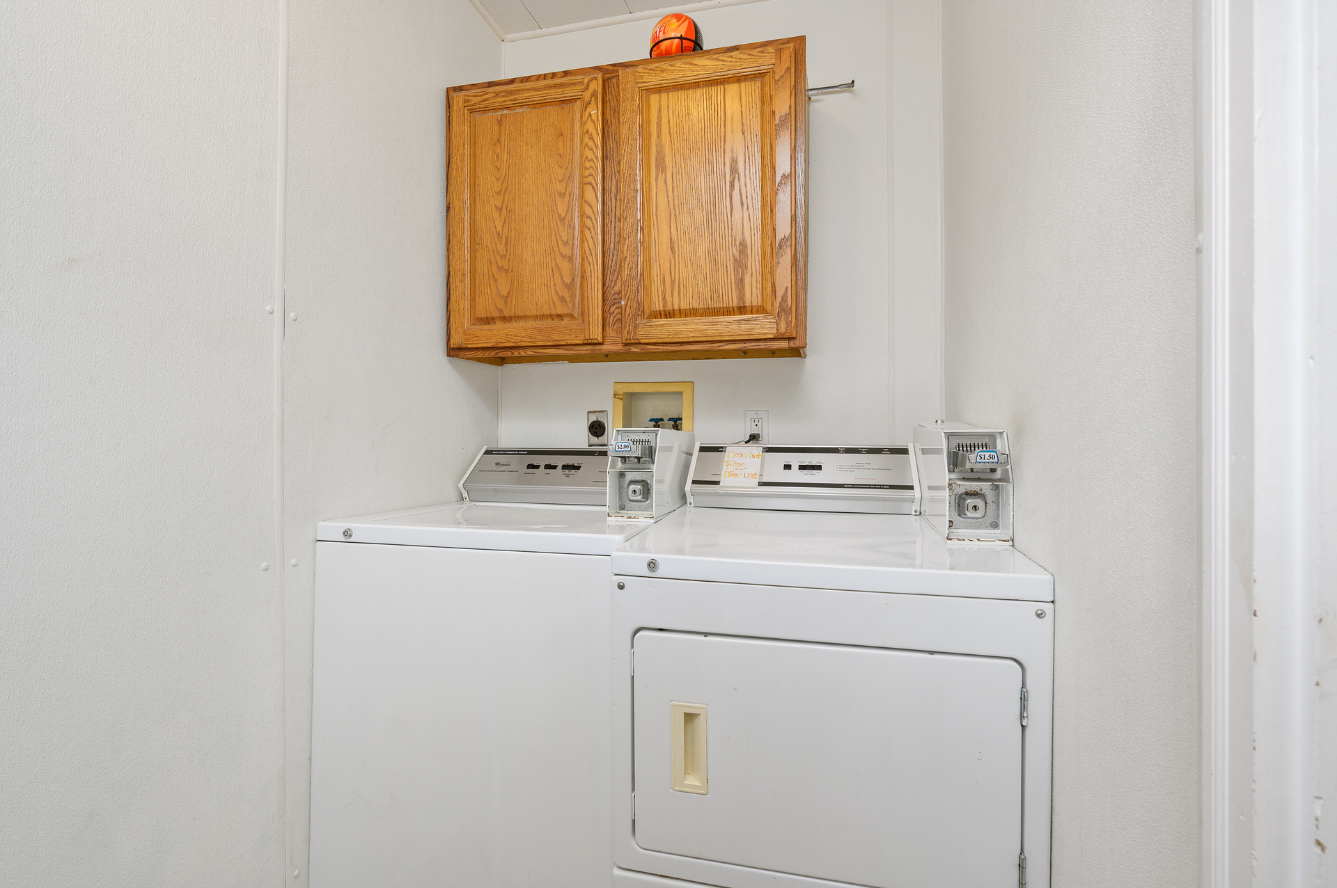 Shared Coin-Op Laundry Available