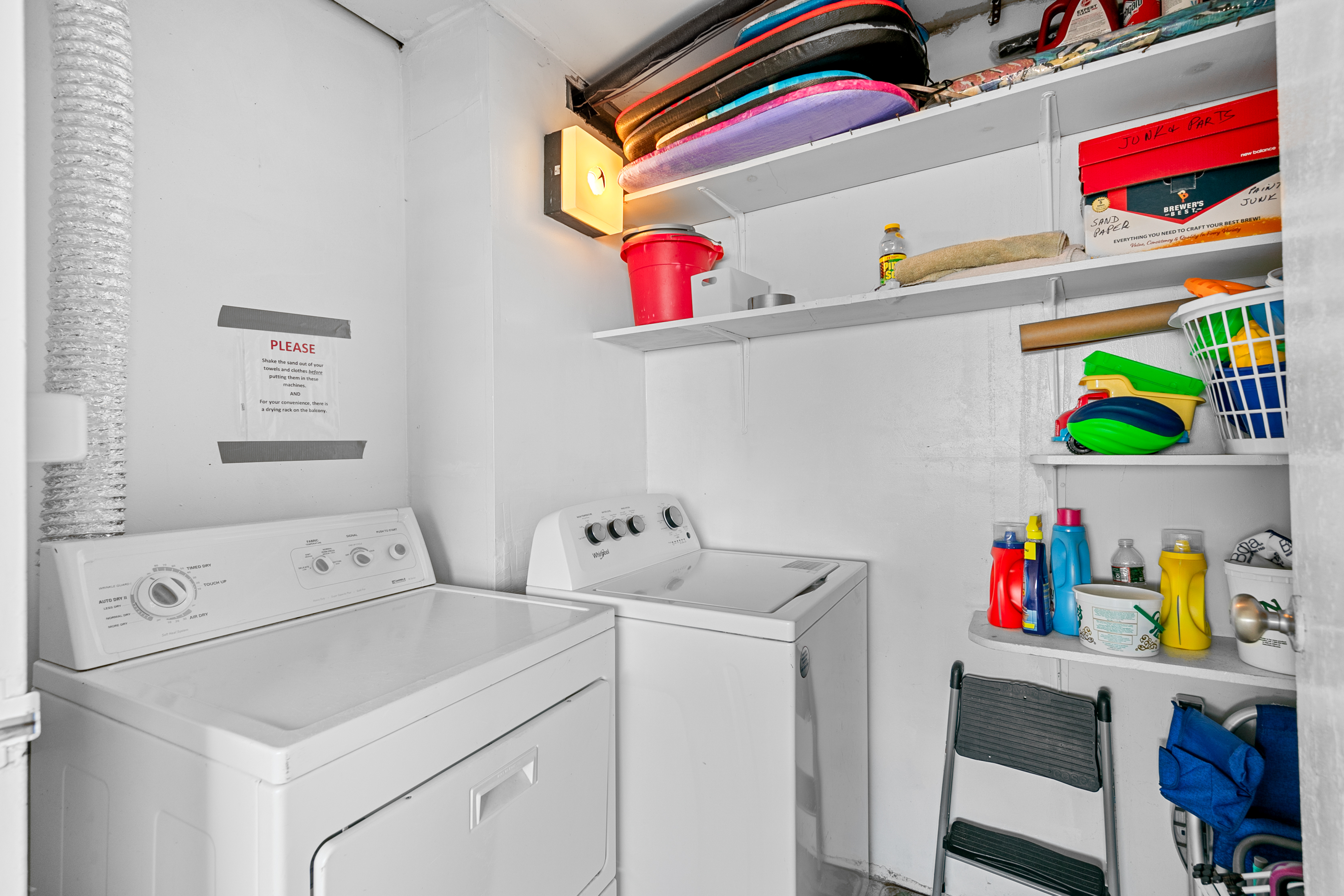 For your convenience the laundry room has Full Size Washer/Dryer combo