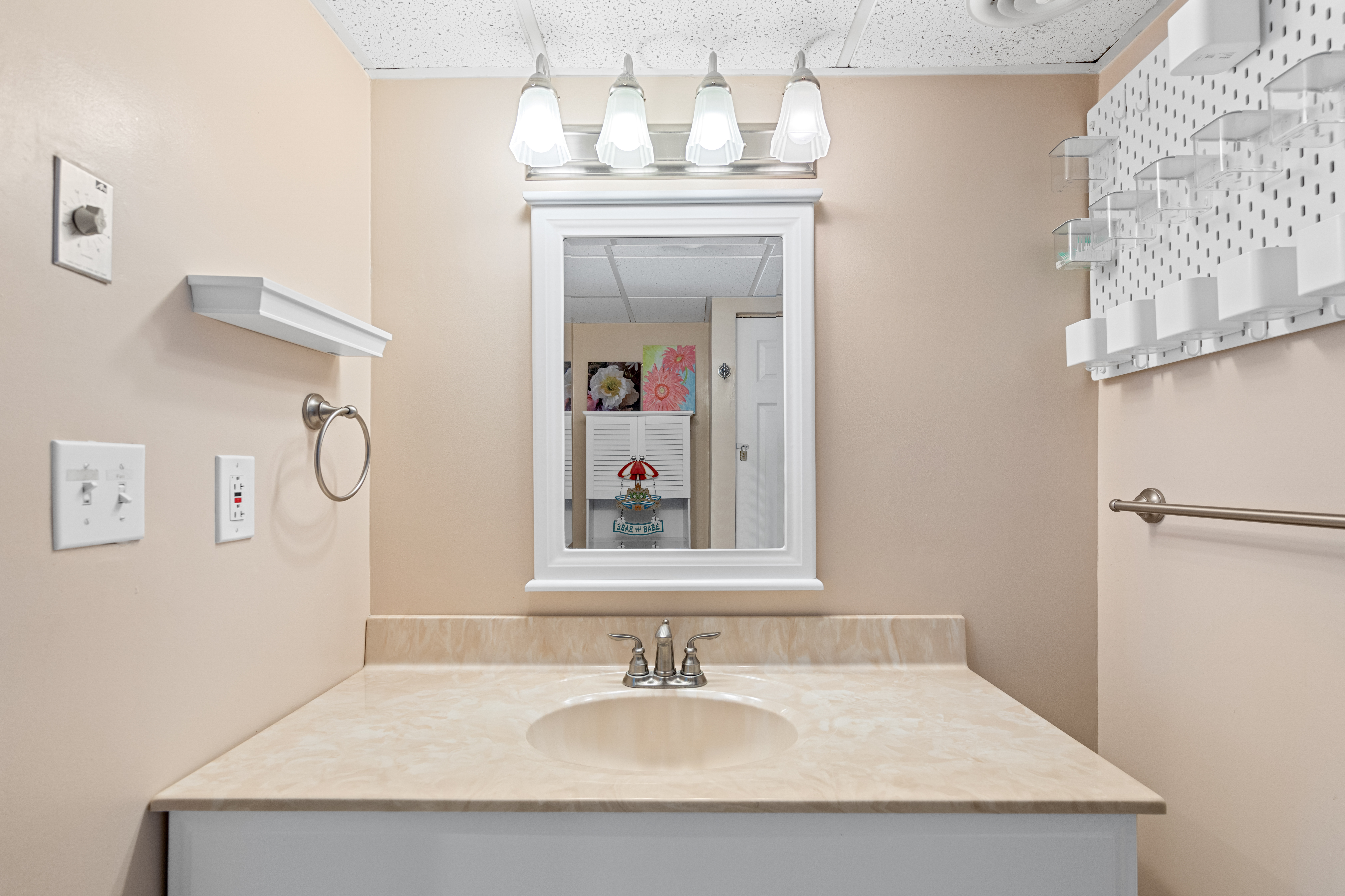 Spacious Vanity in the Primary Bath.