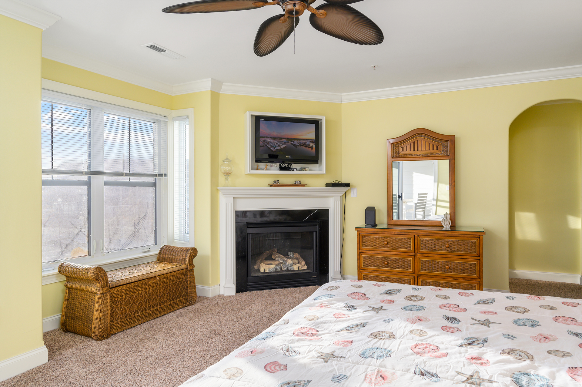 Relax and watch a movie or stroll out to the balcony. This Primary Suite offers the ultimate in relaxation