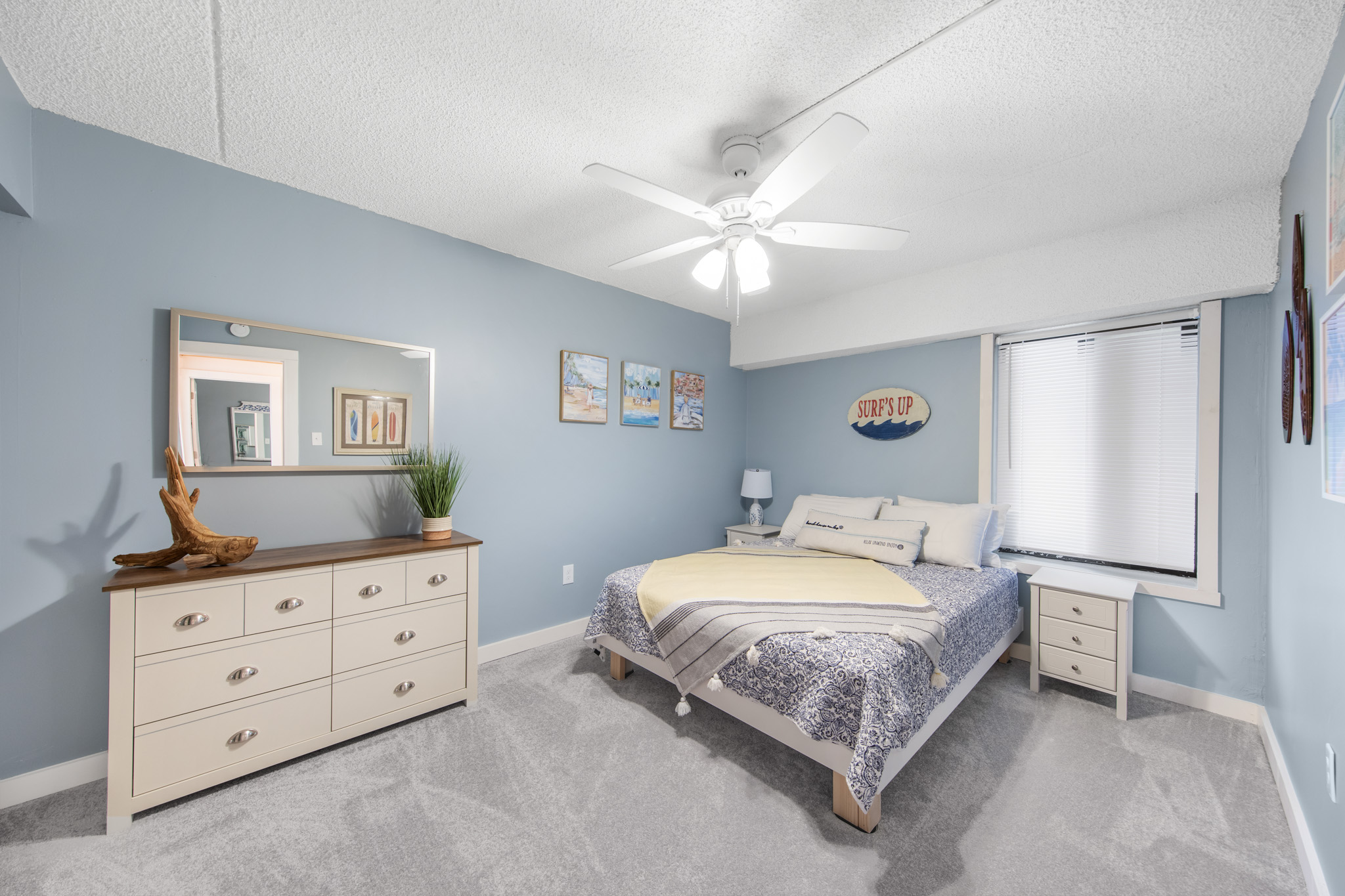 Bedroom 2 has a plush queen bed!