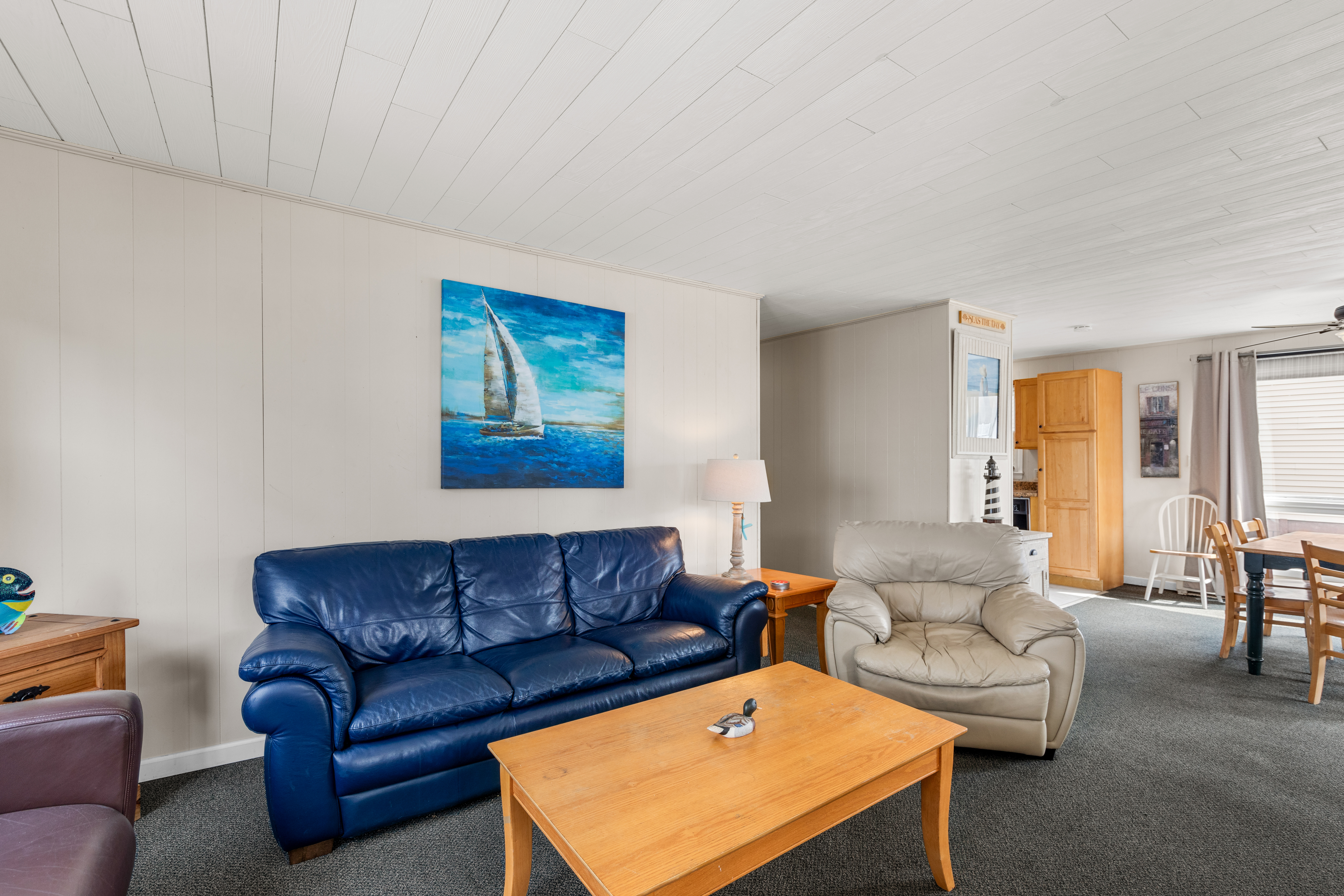 This home has cozy Living Room Furnishings and is adorned in classic Ocean City beach cottage decor.