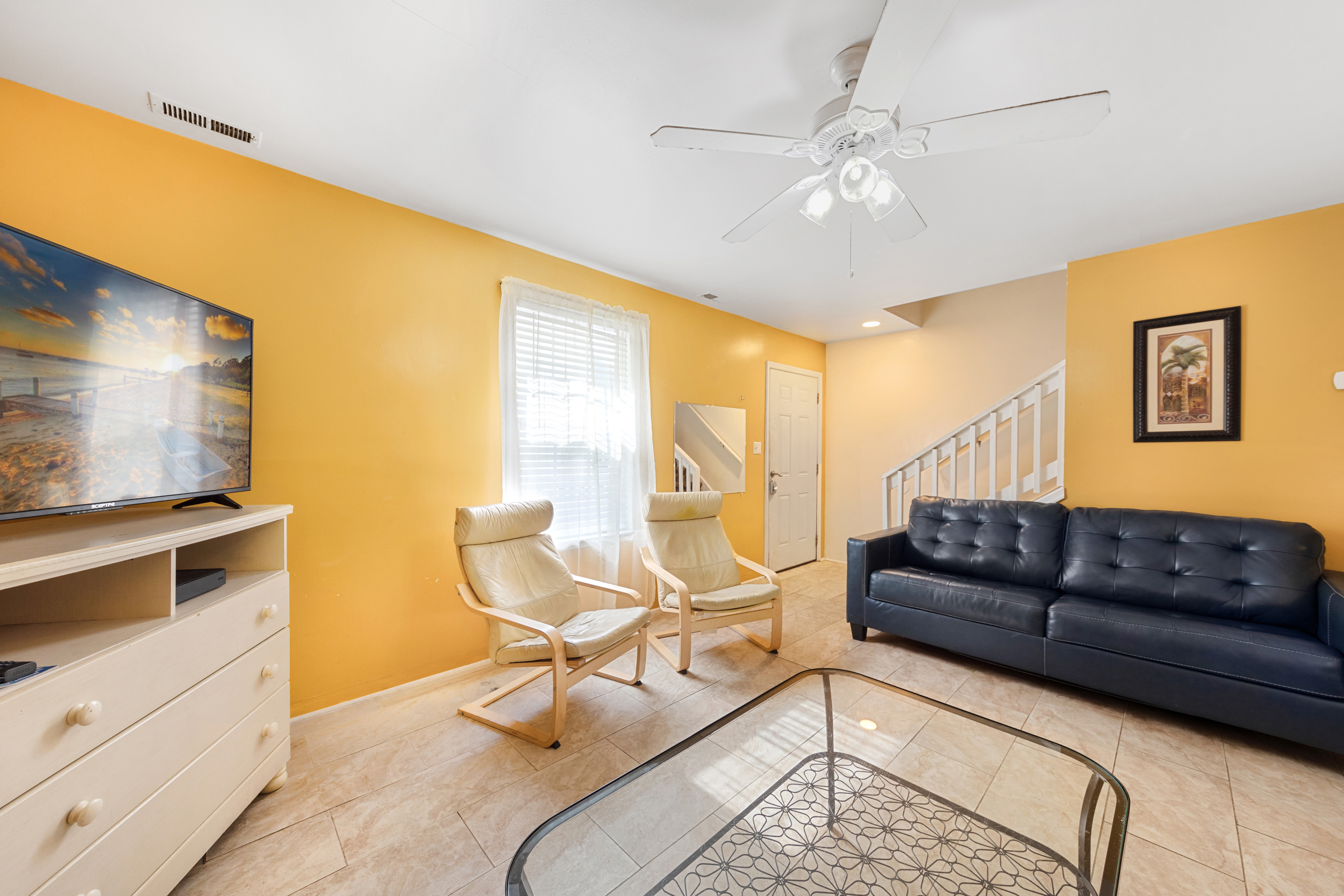 More seating for the family to gather around the living room for family game night!