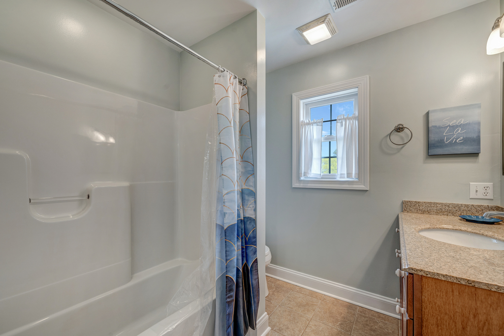 Bedroom 2 and the Bunk Space share a Full Bath