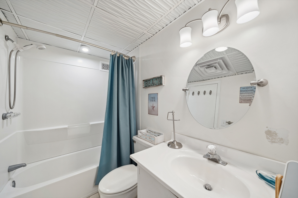 Attached Full Bath has a Shower/Tub Combo for your convenience and is accessible from the Bedroom or the Hall.