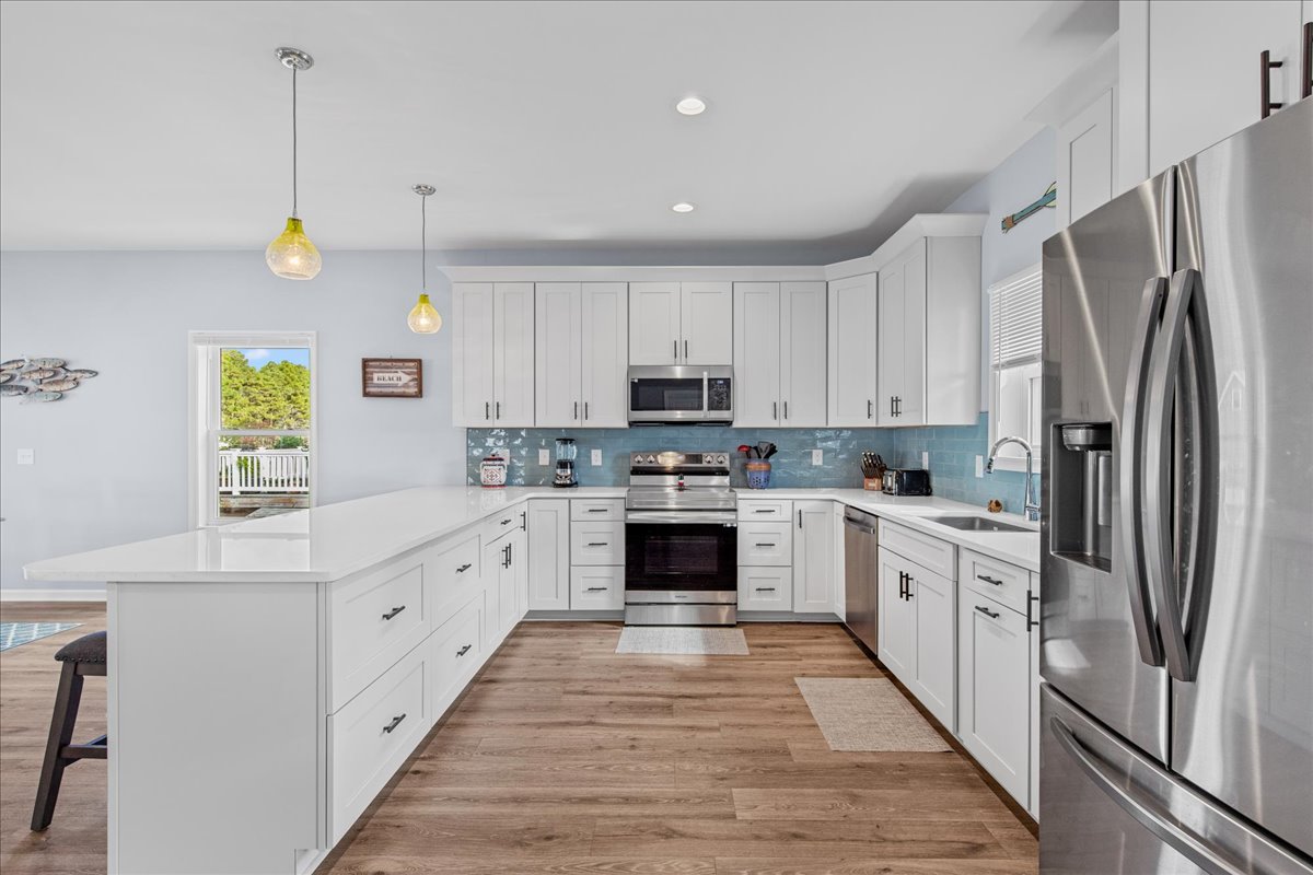 So in love with this beachy blue Backsplash.