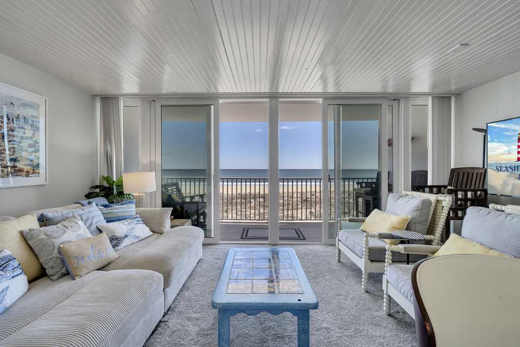 The Living Area is a welcoming treat after a full-filled day on the Beach or in the Seasonal Outdoor Pool!