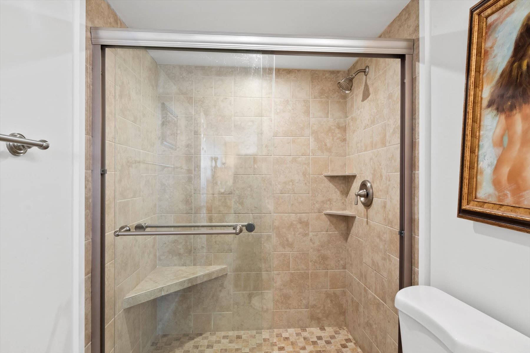 Freshen up in the spacious Walk-in Shower