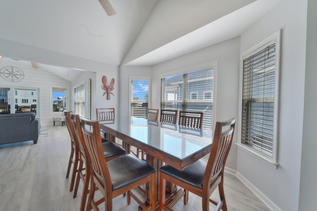 Dine in the comfort of Central AC in the huge Dining Room.