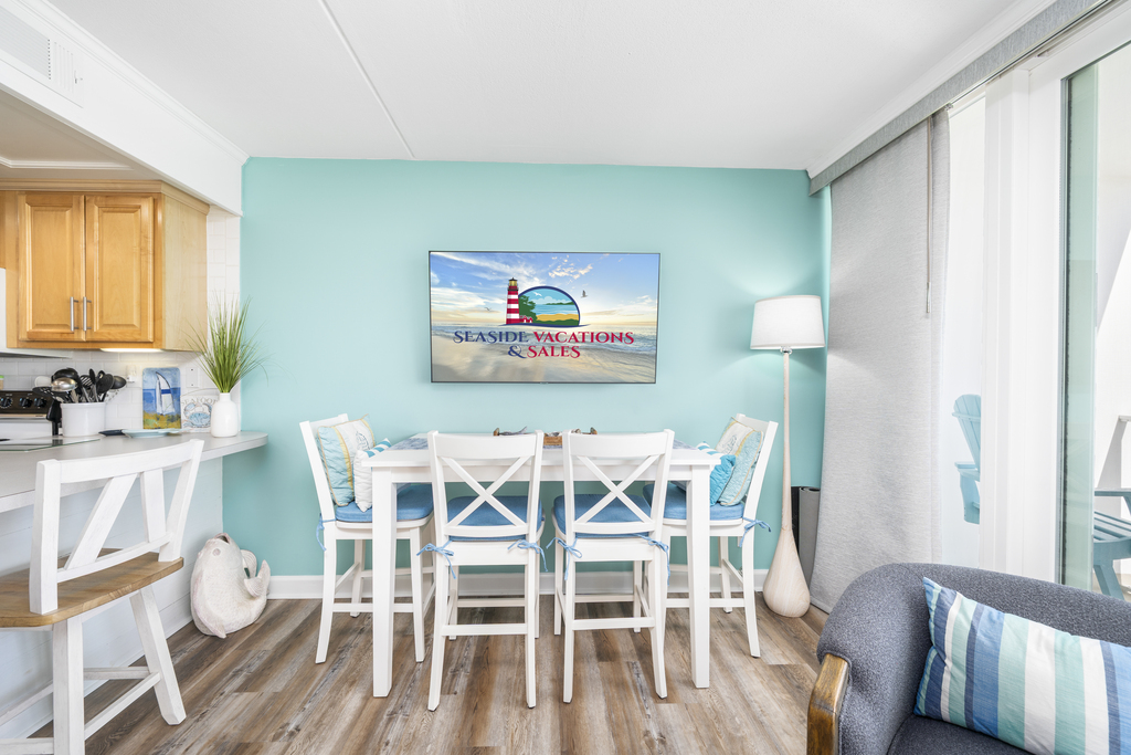 Enjoy a home cooked meal at the Dining Table, seating 4!