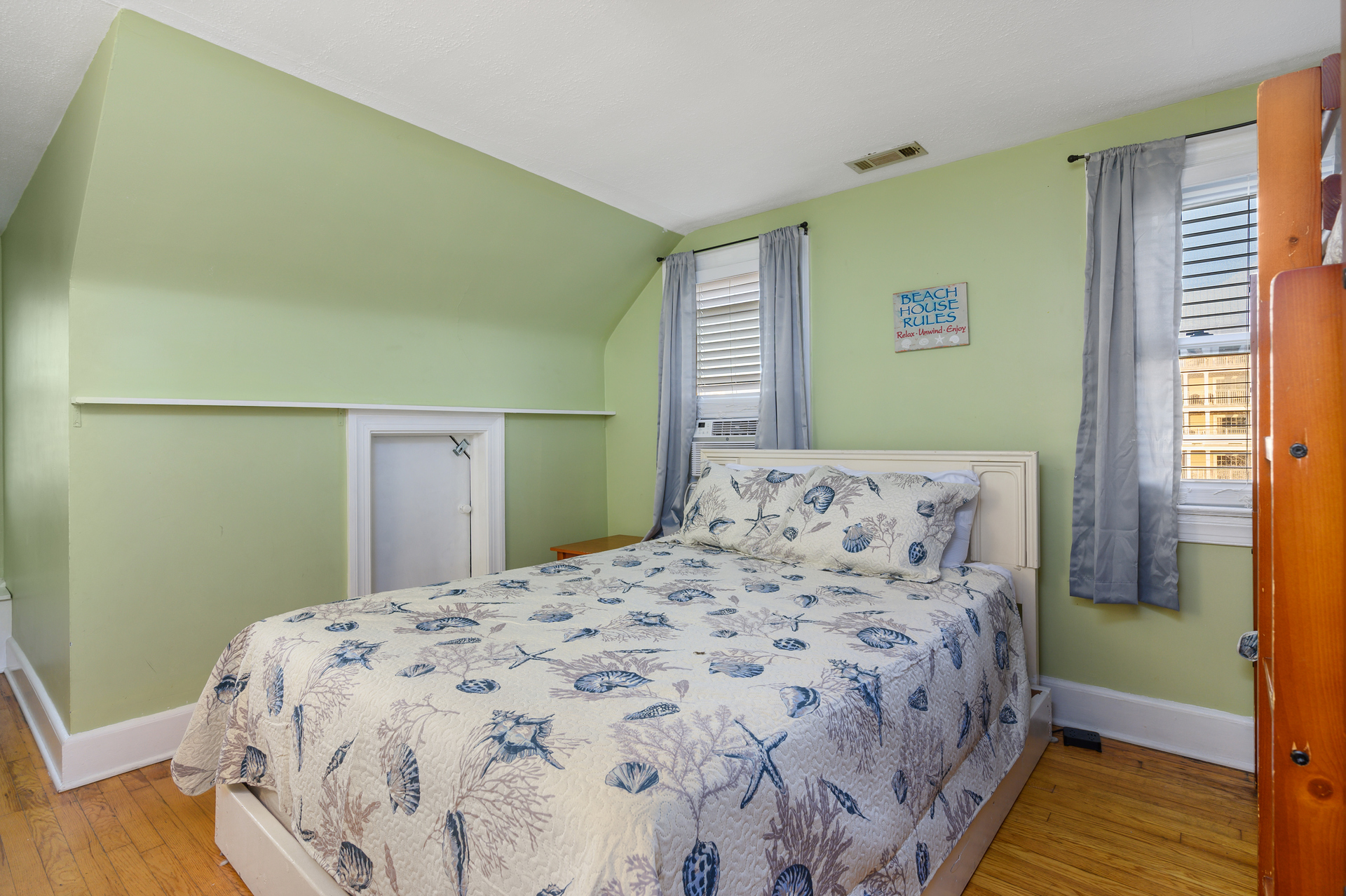 The Queen bed invites you in for a refreshing night sleep after a day of family fun