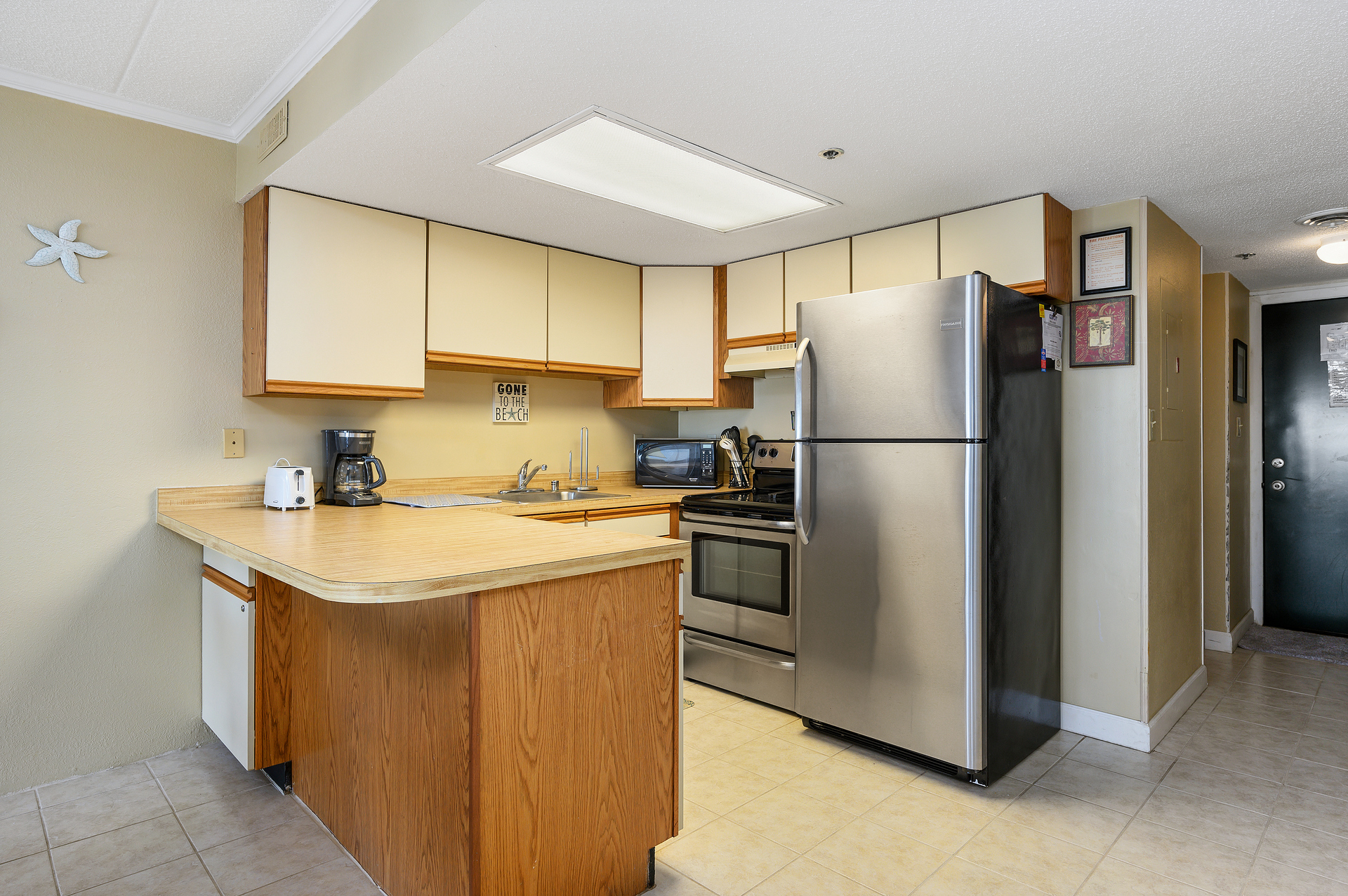 With Stainless appliances, this kitchen offers all the conveniences of home
