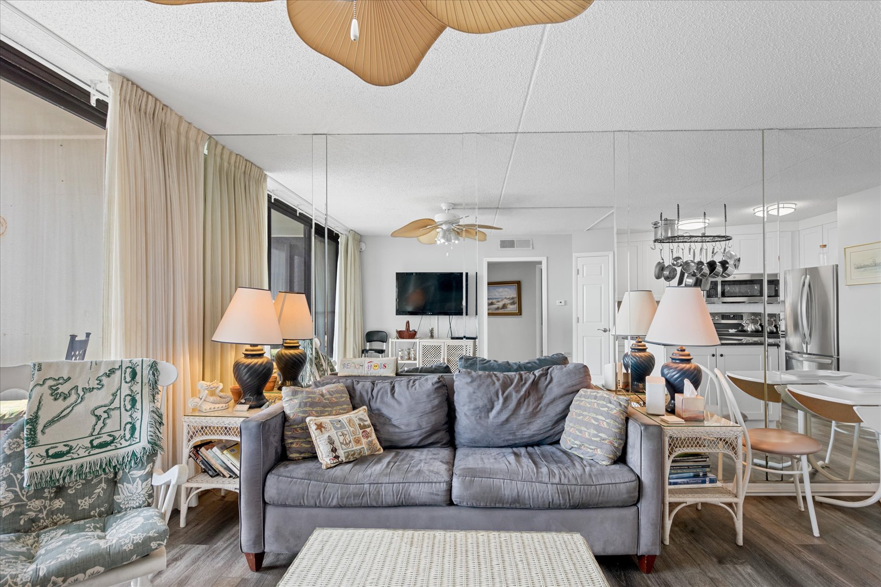 The couch turns into a Queen Sleeper Sofa.