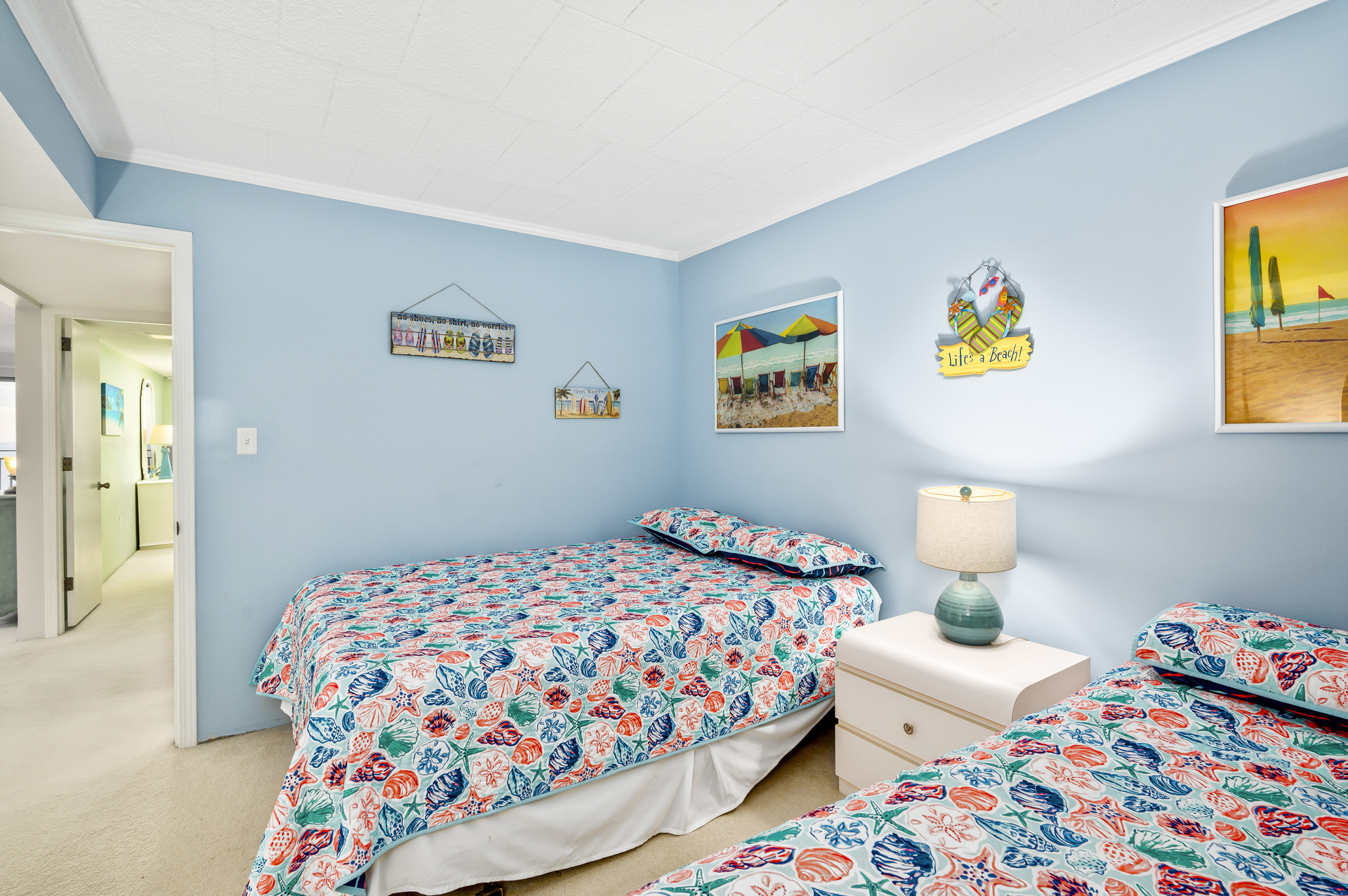 Relax and enjoy the Flat Screen Smart TV.