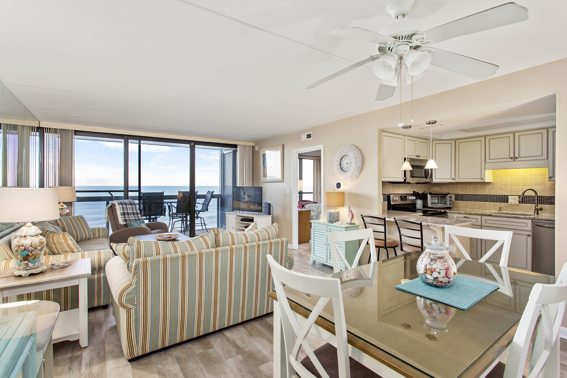 Cool off in the AC & catch your family favorites on the Flat Screen TV.