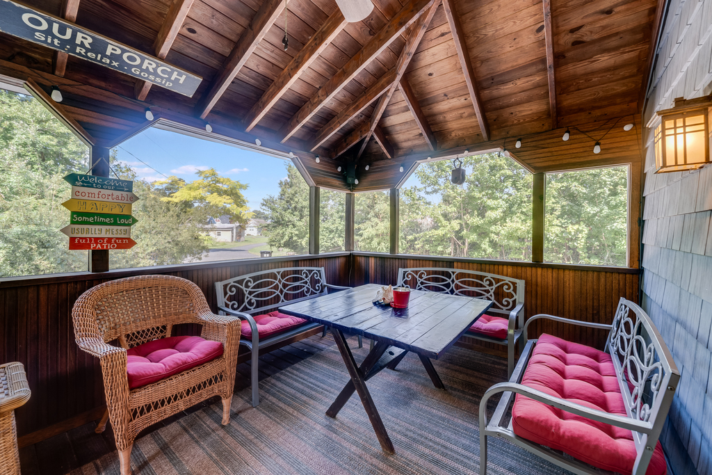 Gather on the Porch each evening, and share stories of the day's adventures.