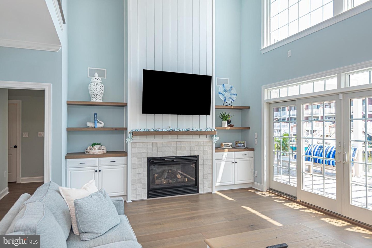 Relax with the Gas Fireplace and Flat Screen TV!