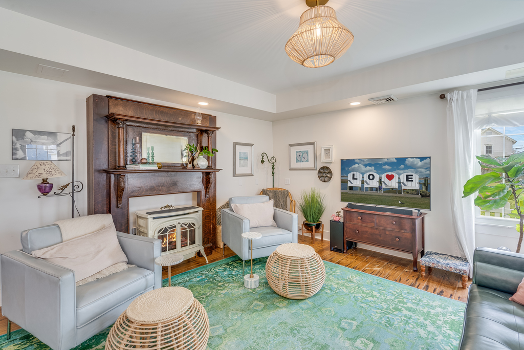 This gorgeous home sits tucked off of Main Street.