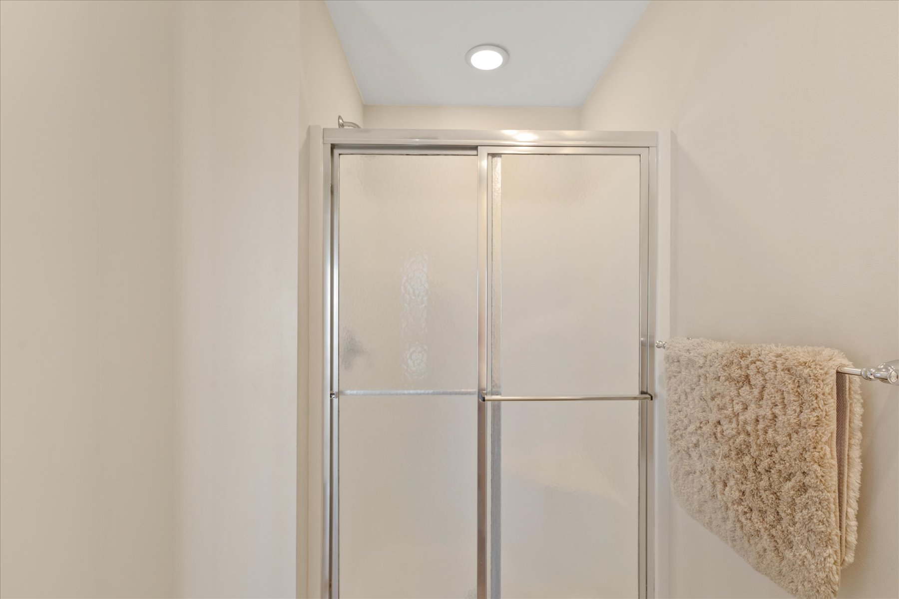 With a Spacious Walk-in Shower.