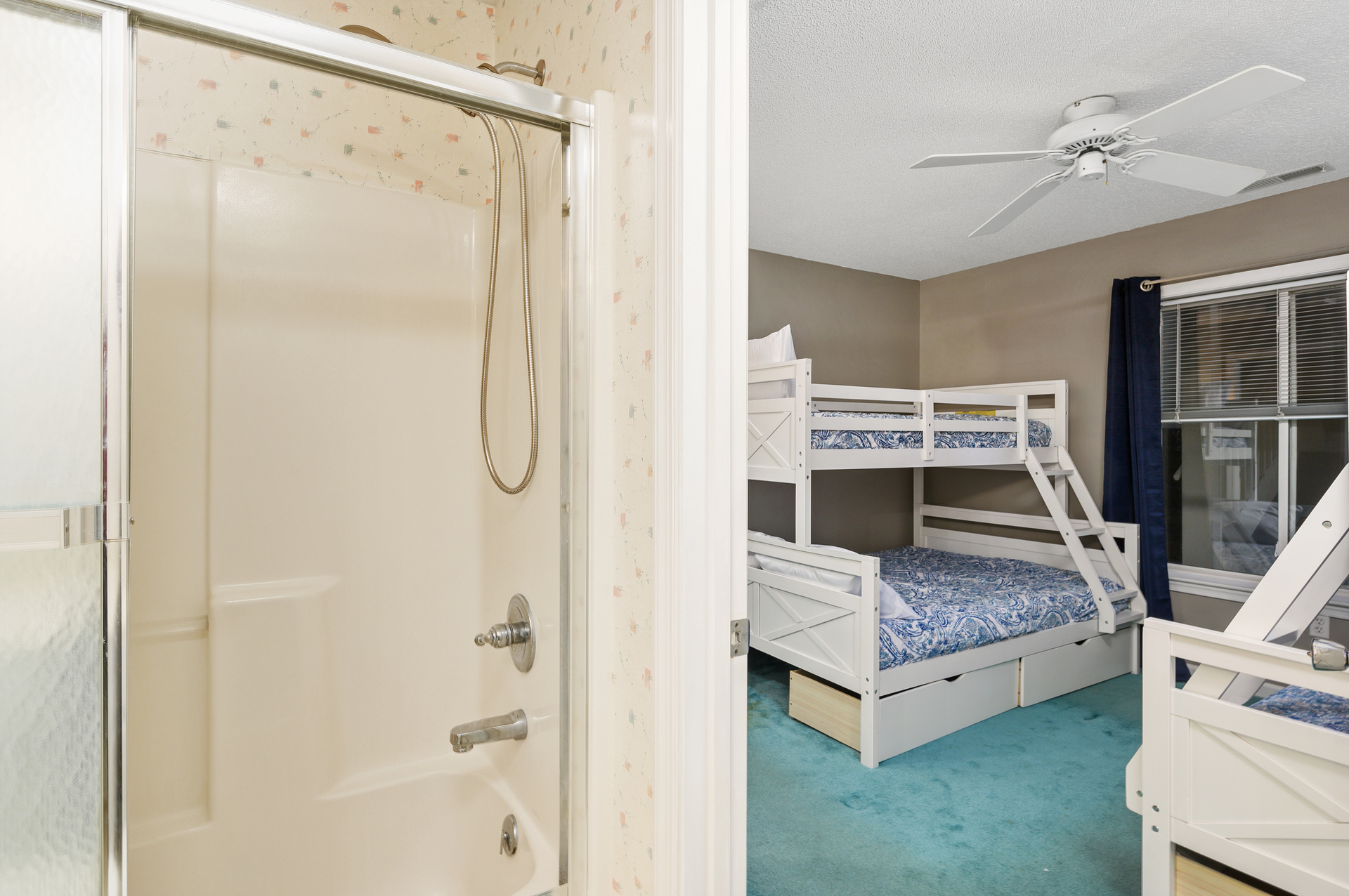 Bedroom 3 has convenient access to the second Bath