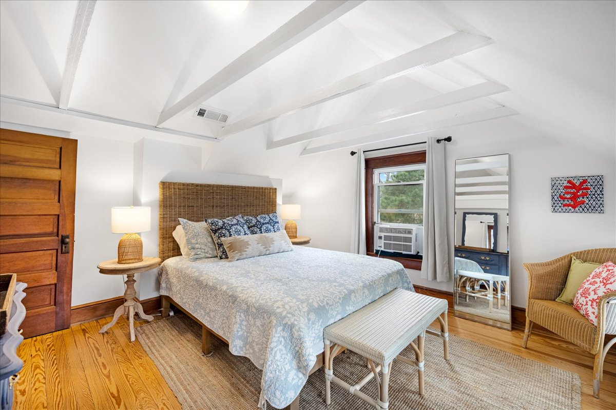 Bedroom 1 is upstairs and has a Queen Bed - NEW MINI SPLIT FOR 2024 AND NO WINDOW UNIT!