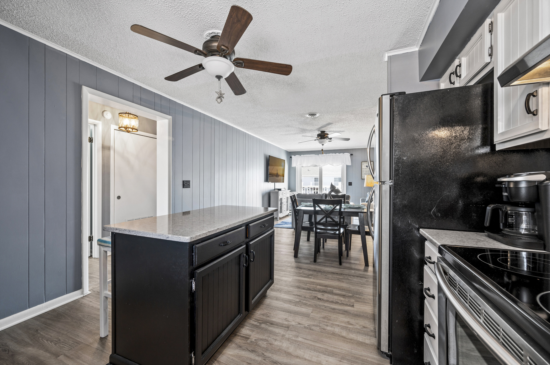 Gleaming Granite Countertops and Center Island.