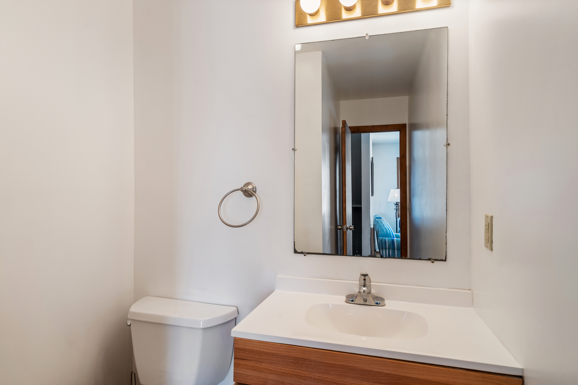 There`s a convenient Half Bath adjacent to the Living Area.