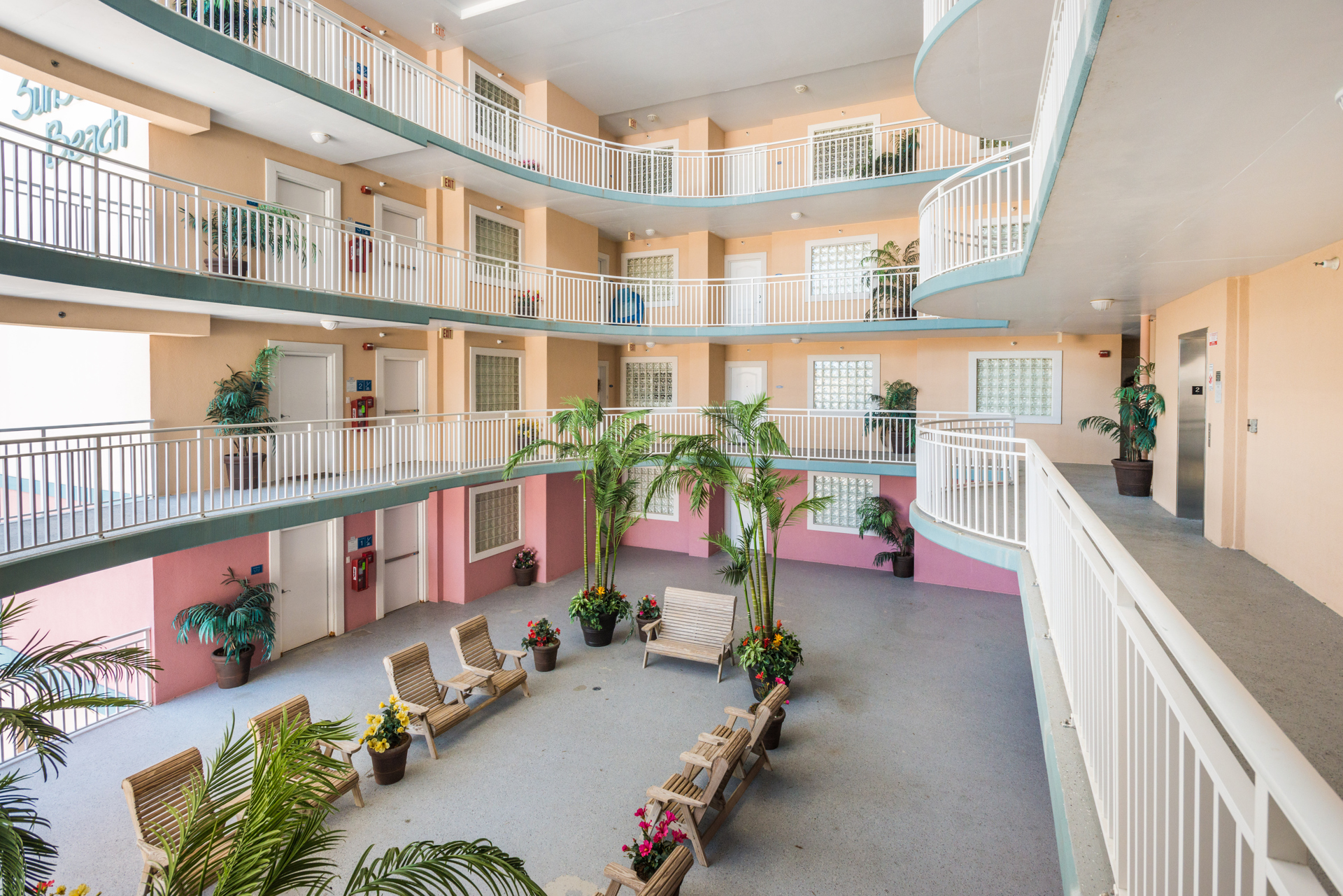 Sunset Beach has a lovely Open Air Atrium.
