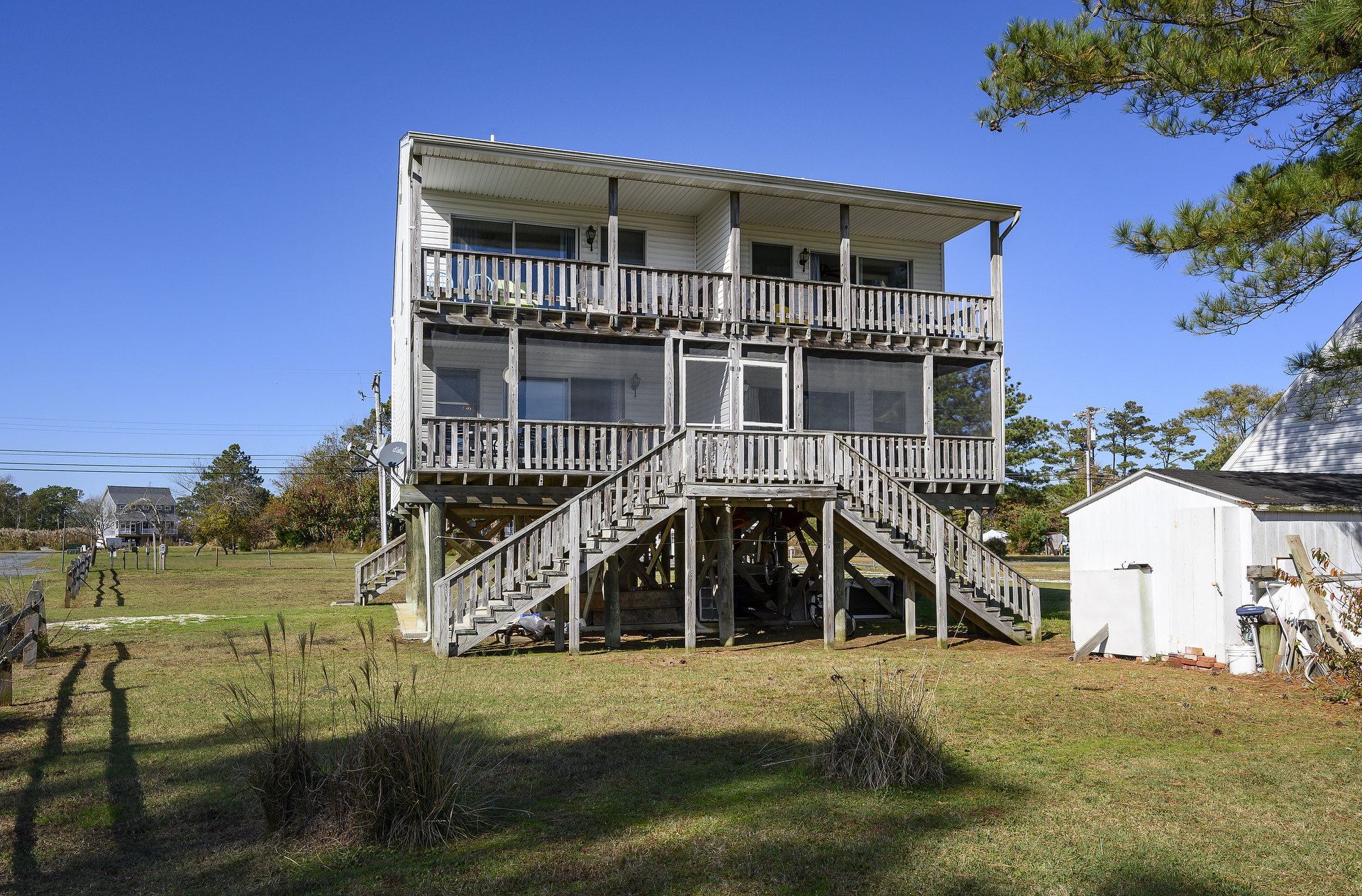 Two Levels of Decking to take in the fabulous Water Views.