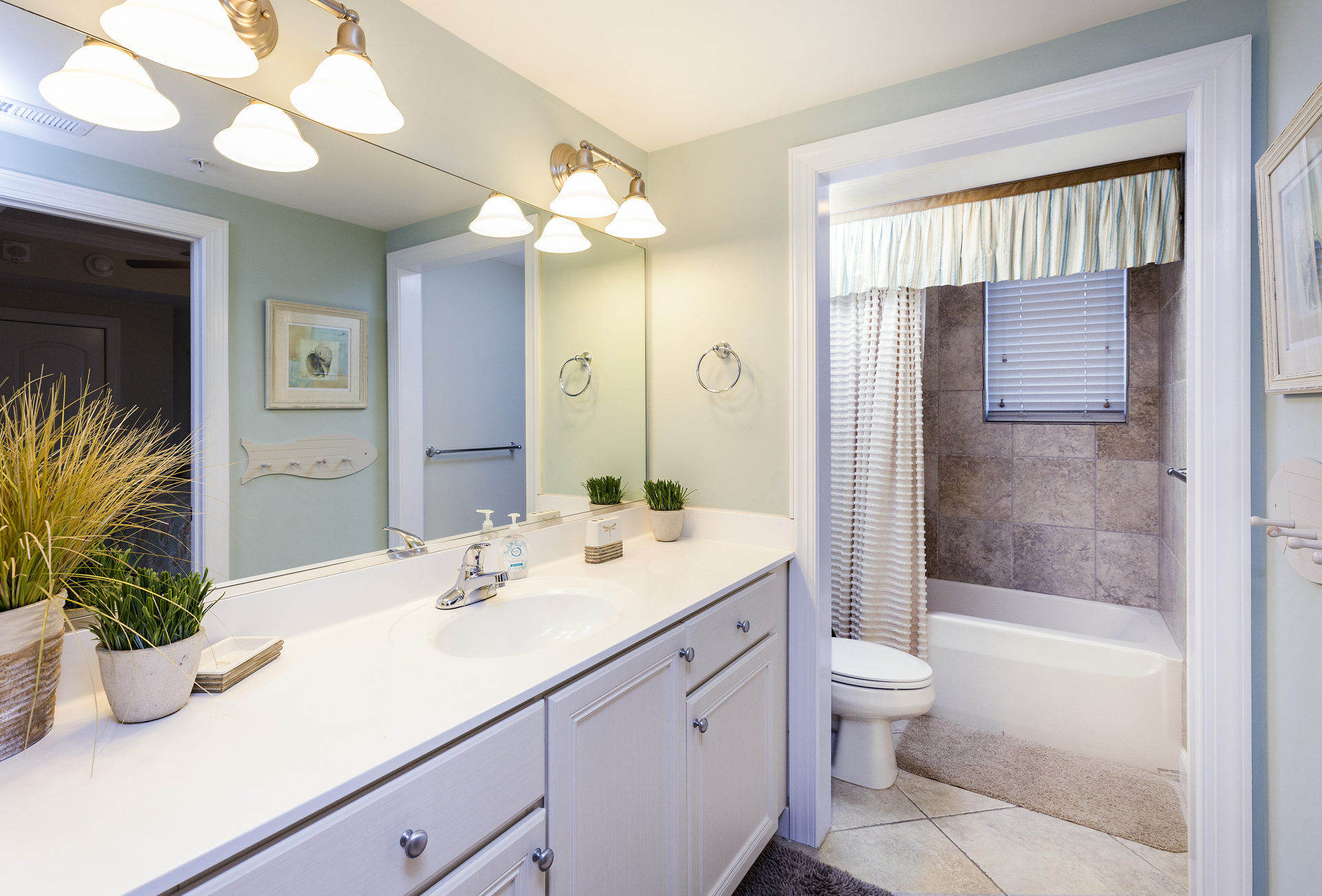 Bedrooms 2 and 3 share this large Jack and Jill Bath.