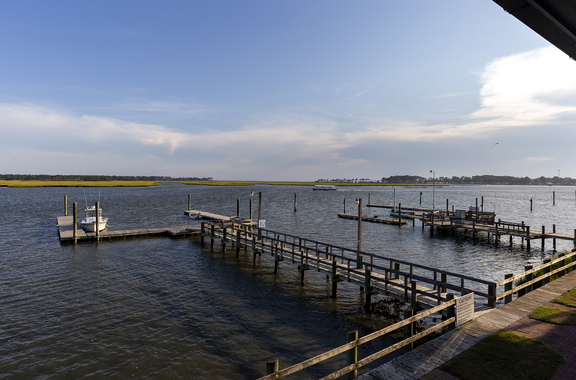 The kids will love crabbing from the Private Dock.