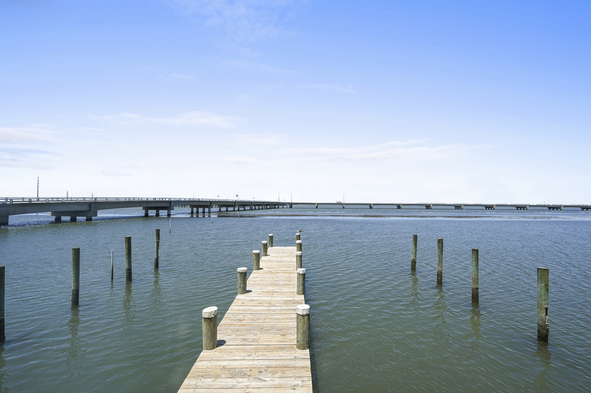 Stunning Views of the Chincoteague Bay and Causeway.