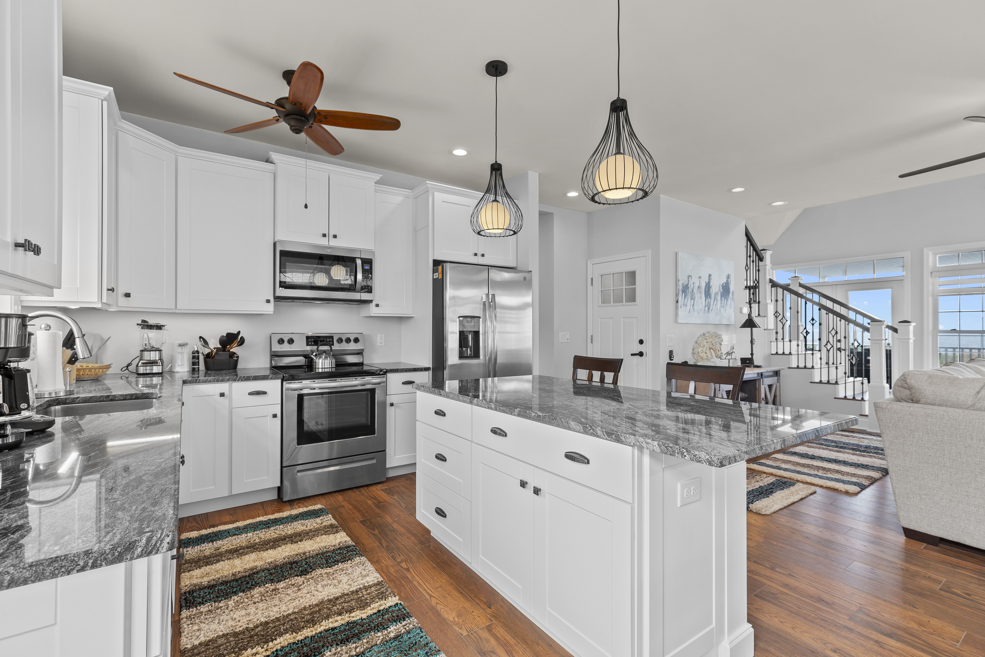 Top of the line Stainless Steel Appliances and Granite Countertops.