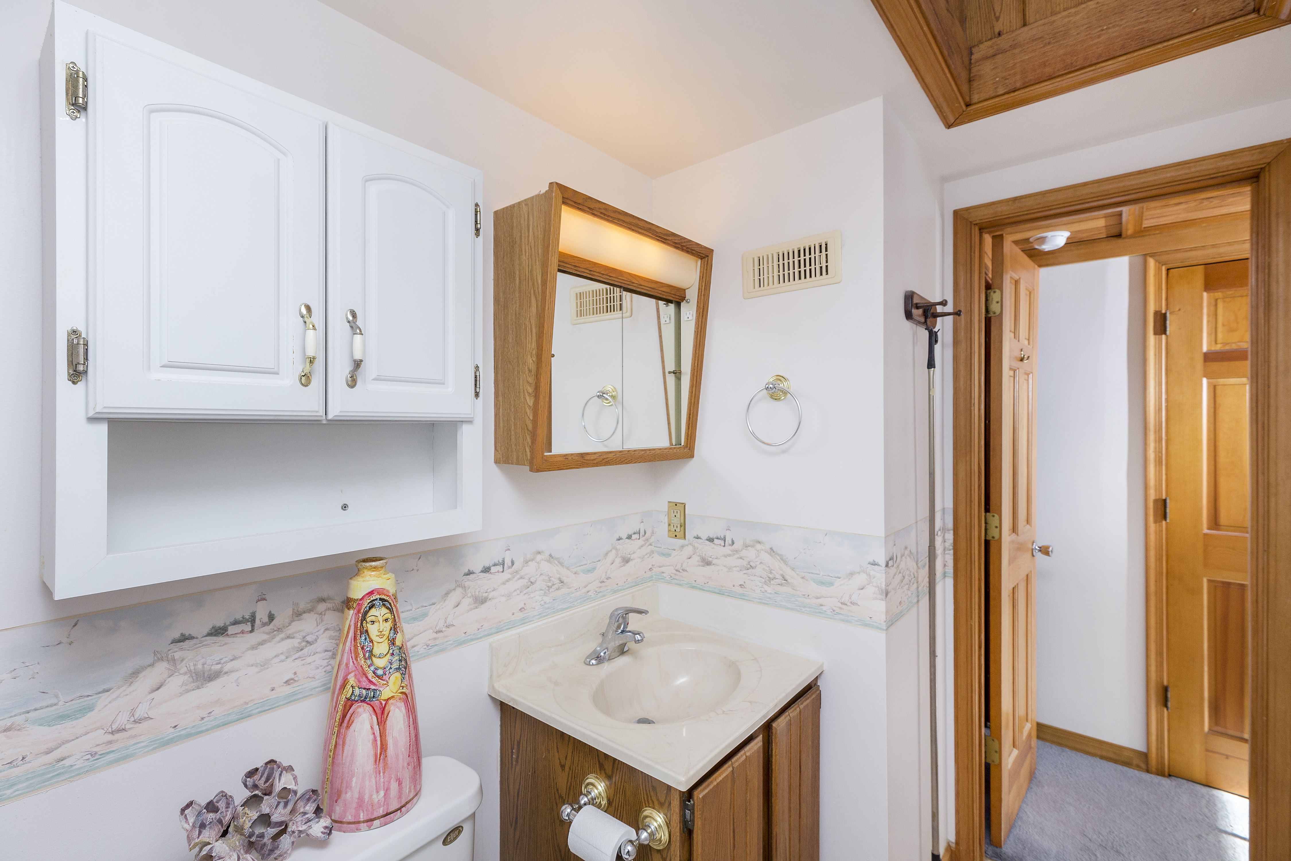 Spacious Master Bath upstairs has Tub/Shower Combo.